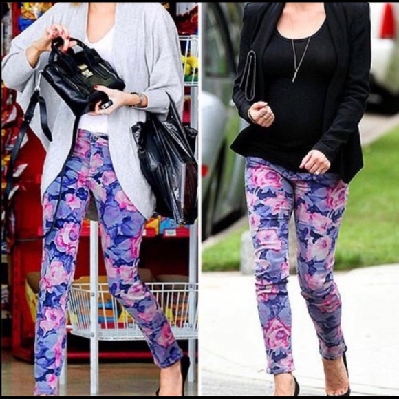 JOE’S JEANS WATERCOLOR FLORAL HIGH WATER JEANS - Picture 5 of 5